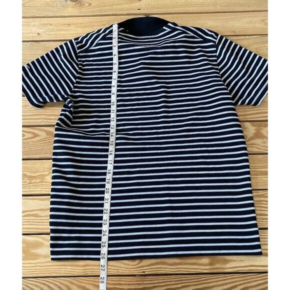 Nike Dri Fit Stripe Polo Shirt Size Medium Men’s Black Short Sleeve - Picture 5 of 6